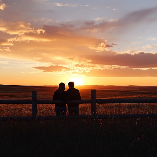 Charming acoustic guitar tunes gently narrate a beautiful, intimate love story set against the backdrop of the serene prairie, evoking nostalgia, warmth, and tranquility