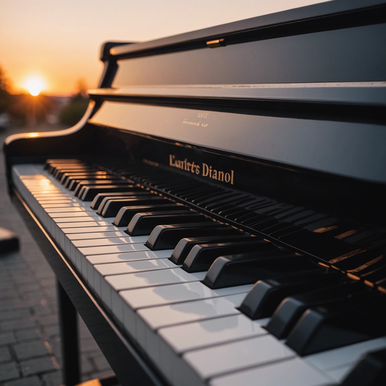 This piano piece serves as a musical whisper, barely audible yet profoundly moving, designed to stir the soul and evoke deep emotions as twilight blankets the world in a soft glow. Each note resonates with the gentle touch of nostalgia and peace.