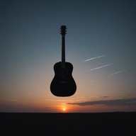 guitar whispers across time, echoing tranquility