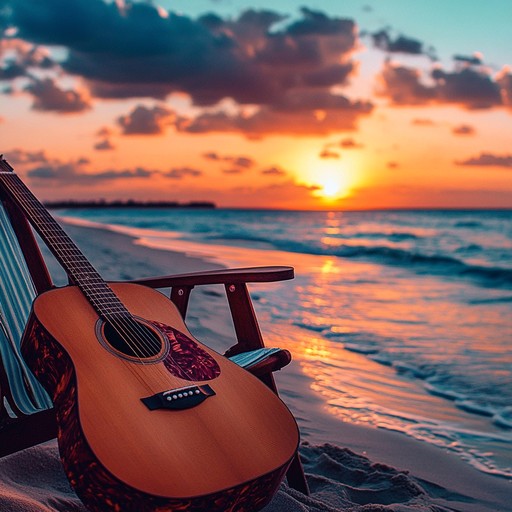 A smooth instrumental bossa nova track characterized by gentle strumming of acoustic guitars and subtle percussive elements, creating a tranquil atmosphere reminiscent of lounging on warm sands, listening to the rhythm of gentle tides, perfect for evoking feelings of peace and contentment