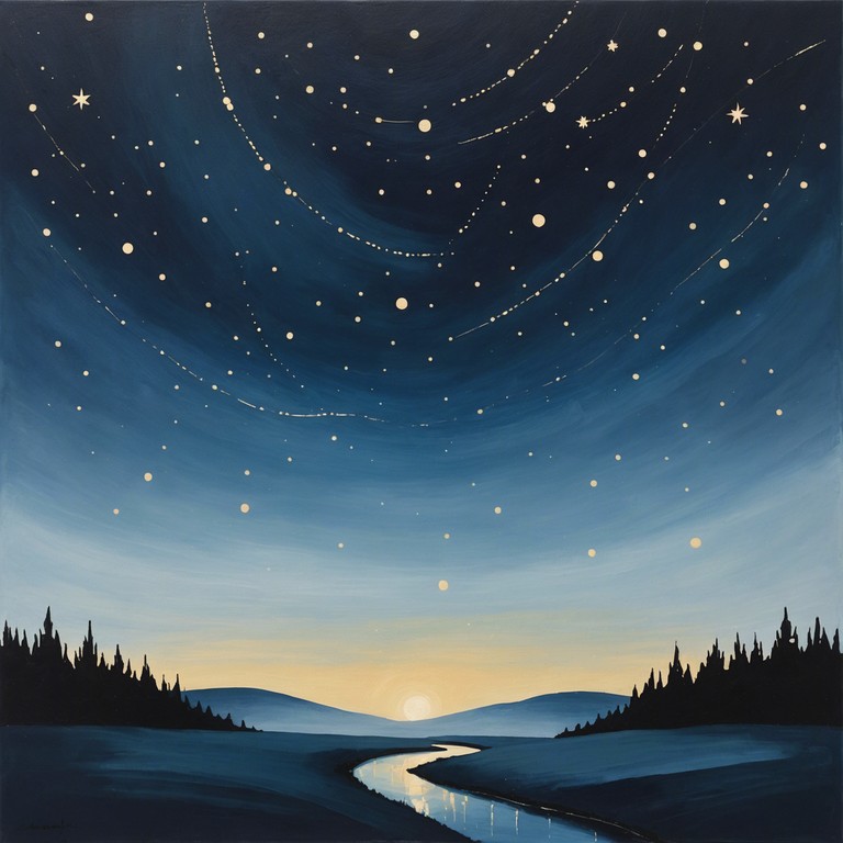 In this track, the music embodies a mysterious mix of joy and darkness, representing celebration shrouded in the mysteries of the night. It encapsulates a unique perspective on festivities, where cheerful undertones are woven into a fabric of enigmatic, ambient sounds. The composition serves as a sonic exploration of contrasting emotions, perfect for contemplative moments at a nocturnal gathering.