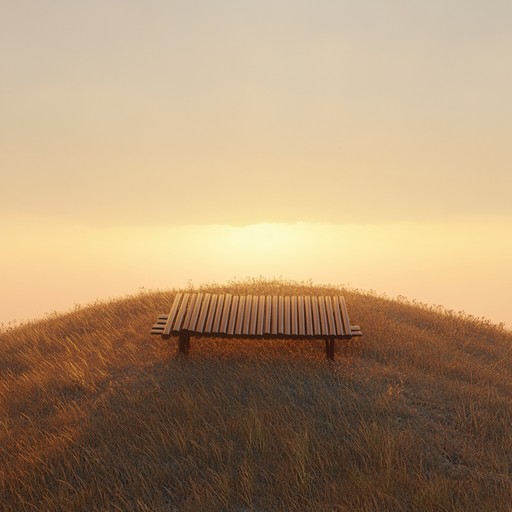 This composition is designed to capture the essence of a joyful sunrise, with light melodies that mimic the lifting spirits at dawn. The piece revolves around the delicate chimes of a marimba, imbuing the composition with an organic, earthy feel, playing in a dynamic that intensifies as daylight spreads. It features a playful interaction between upbeat rhythmic patterns and melodic overtones that suggest a new beginning filled with optimism and warmth.