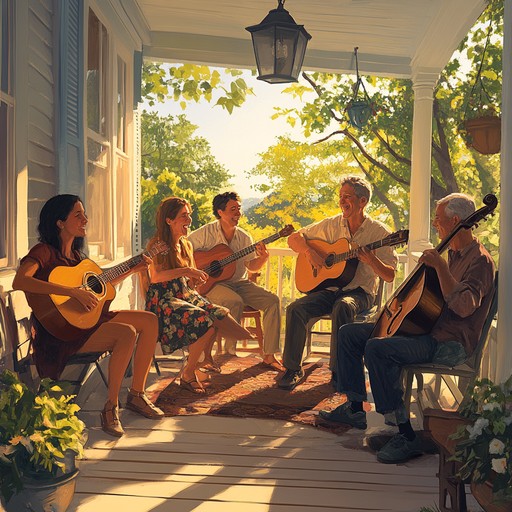 Feel the warmth of a summer day with this cheerful americana track, combining upbeat acoustic guitar, sprightly banjo, and lively harmonica. The track captures the essence of a small town porch jam session, bringing joy and a sense of community to the forefront.