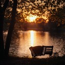 a gentle polka tune evoking a calm riverside evening.