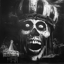 a chilling and eerie composition that evokes the unsettling atmosphere of an abandoned carnival haunted by tortured spirits