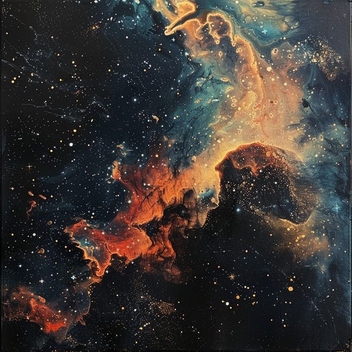 A haunting yet beautiful exploration of outer space using ambient electronic textures, cosmic drones, and celestial soundscapes, creating an immersive experience that evokes the vastness and mystery of the universe