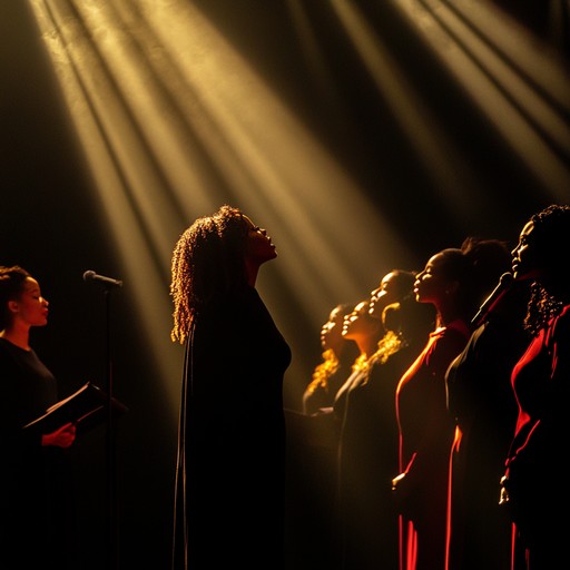 In this track, a gospel choir delivers a powerful performance filled with deep emotions and spiritual fervor. The music rises and falls dynamically, echoing the timeless stories of faith and hope that resonate with listeners worldwide. Special attention is given to the harmony and passionate delivery, capturing the essence of gospel music