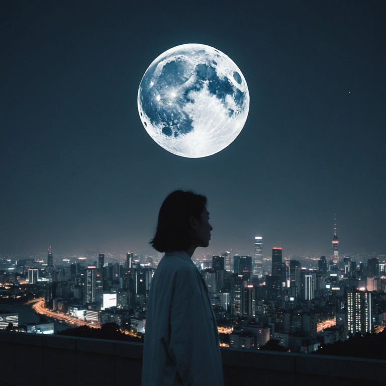 A song that captures the essence of a serene late night in seoul's vibrant streets, blending ethereal k pop elements with gentle, dreamlike synths. Atmospheric and immersive, it's designed to evoke the feeling of wandering through a moonlit cityscape, with soft beats and a dreamy flow that encapsulates the soul of modern korean nightlife.