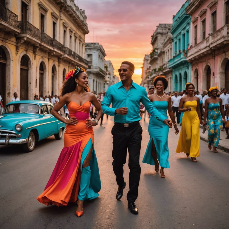 This track encapsulates the essence of a sunset in havana, with lively mambo rhythms driven by a powerful and spirited trumpet melody. The song echoes the bustling streets and the festive spirit of the city as twilight descends, inviting listeners to dance and celebrate under the fading light.