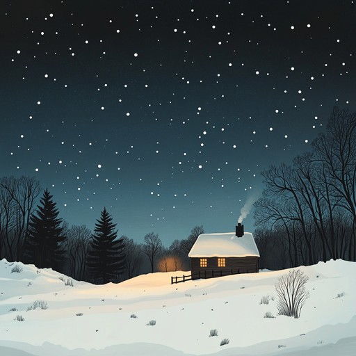 An ambient chill track that evokes the calm and warmth of a quiet holiday evening, featuring gentle melodies and soft harmonies that resemble falling snowflakes and cozy fireplaces.