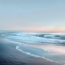 glistening ocean waves under a tranquil twilight sky.