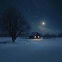 soothing snowy night full of magic