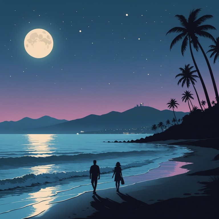 Imagine a serene, balmy evening in havana, where the soft strums of a classical guitar blend with the gentle crashing of the waves in the background, creating an enveloping atmosphere of calmness and romance. This composition seeks to capture the essence of a night filled with tender moments and soft whispers carried by the salty sea breeze.