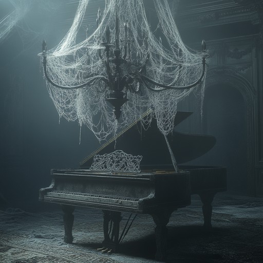 In an abandoned victorian mansion, the sound of a solitary violin pierces the silence, weaving through decayed hallways, creating an atmosphere of haunting beauty. The melody tells tales of forgotten times, lingering spirits, and the melancholic beauty of decay.