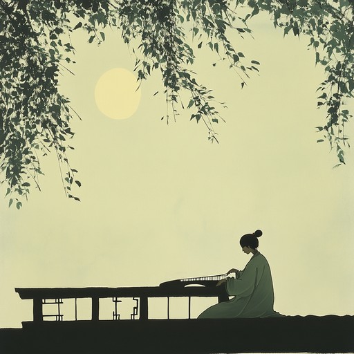 In the heart of the ancient tang dynasty capital, a solitary zither player reflects on the fleeting nature of glory, serenading the moonlit pavilions with melodies both mournful and grand.