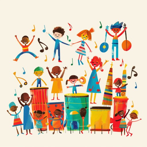 A lively, upbeat track perfect for sparking young imaginations, featuring playful xylophone melodies, bright harmonies, and an overall joyous atmosphere reminiscent of a fun filled playground adventure.