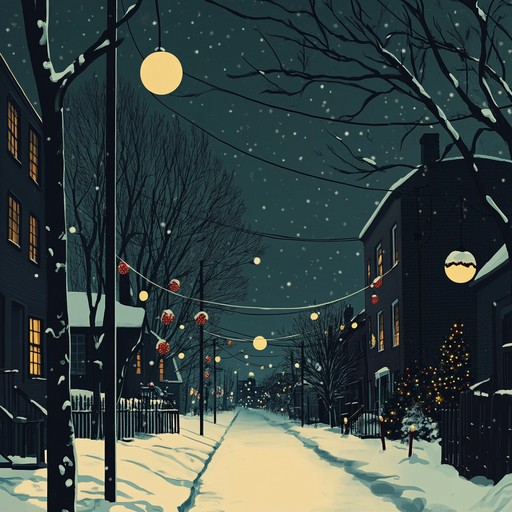 A dark instrumental piece combining sinister harmonies with traditional holiday motifs, using minor keys and dissonant chords to create an unsettling yet captivating atmosphere. The track evokes images of a ghostly procession through snow covered streets, blending haunting melodies with familiar festive sounds.