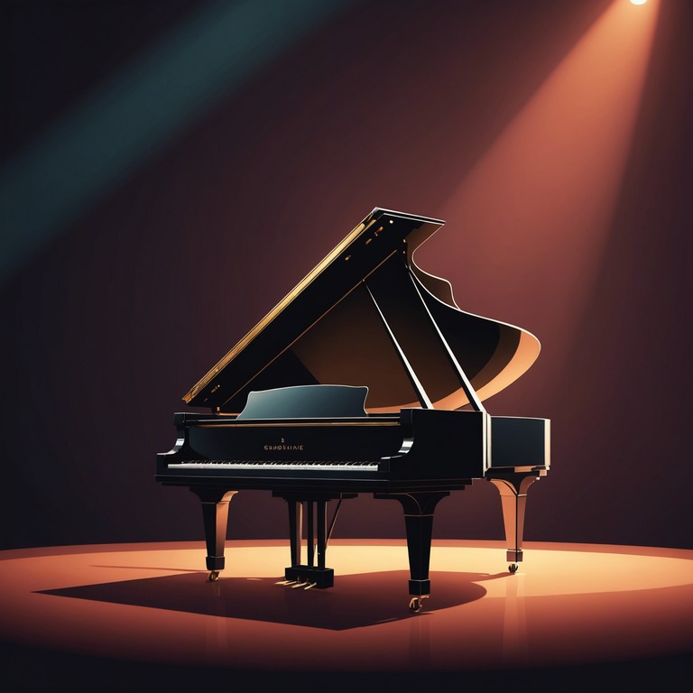 This track captures the essence of a pivotal broadway moment where dreams are visualized and pursued. A crescendo builds as the main character takes the leap onto the stage, reflecting personal growth and ambition. The arrangement is rich with a vibrant piano that propels the theme forward, enhancing the theatrical and grand atmosphere associated with broadway's inspiring moments.