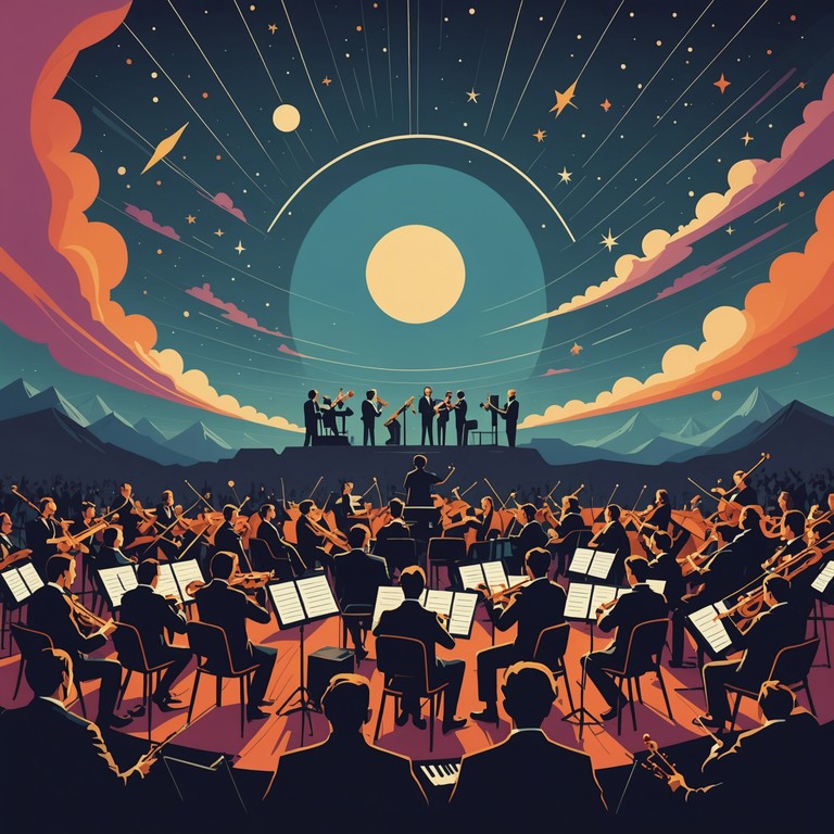 An orchestral masterpiece that starts off with a gentle celestial melody that builds into a powerful exploration of cosmic storms, echoing the chaos and beauty inherent in the vast space around jupiter. It combines traditional symphonic elements with the imposing sounds of a full orchestra.