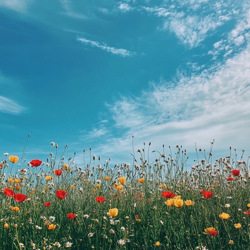An enchanting instrumental piece that paints a vivid picture of walking through sunny, serene fields. The track combines gentle acoustic guitar strums and subtle percussions to create an atmosphere of pure joy and tranquility