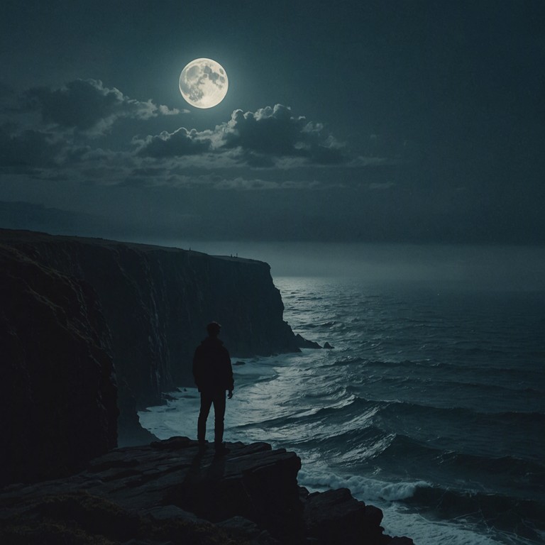 This track features layered, swirling guitar riffs that create an unsettling yet captivating soundscape, perfectly captured by the haunting echoes and the sporadic heavy drums that intensify the enigmatic aura enveloping the melody. It's perfectly suited for introspective nights or the climactic moments of a psychological thriller.