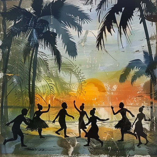 A captivating instrumental that embodies the lively spirit of a rumba celebration during a tropical sunset. The congas drive infectious rhythms, creating an environment of joy and festivity.