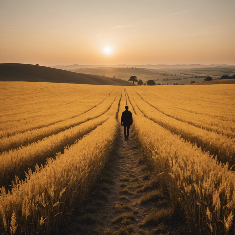 This instrumental track uses a gentle acoustic guitar to evoke the expansive and contemplative ambiance of the american plains. Subtle strumming patterns and delicate plucks create a serene soundscape, reflective of a lonely yet beautiful journey across wide, open fields under a vast sky.