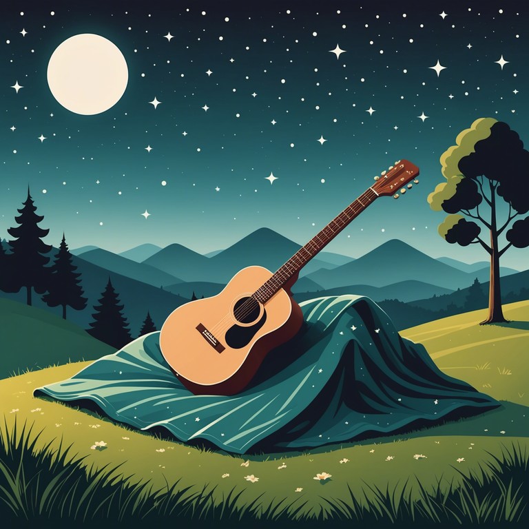 Embark on a soothing musical journey as each guitar note gently unfolds under a moonlit sky, stirring deep emotions and a sense of peace.