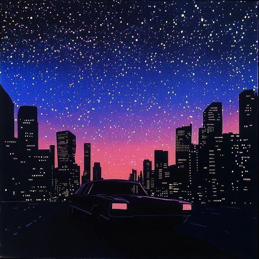 An instrumental synthwave piece that captures the essence of a calm night drive through flickering neon lit streets, blending atmospheric synth melodies with smooth, laid back rhythms to evoke a sense of nostalgia and tranquility