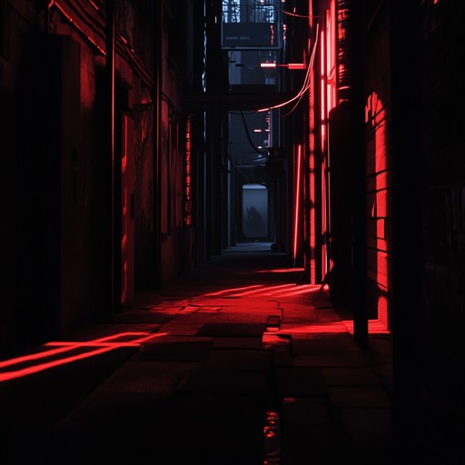 An intense instrumental uk garage track featuring gritty shuffled rhythms, deep wobbling basslines, and atmospheric urban soundscapes, capturing the essence of nocturnal city life.