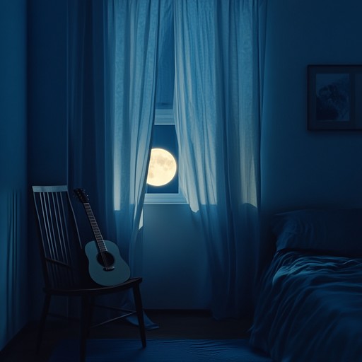 An instrumental track that gently blends soothing synths with mellow guitar riffs, capturing the essence of solitary reflection in the calm of a bedroom at night. The music evokes a sense of nostalgia and peaceful introspection, inviting the listener on a journey within their own thoughts and emotions.