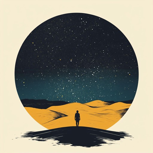 An instrumental journey intertwining spacey ambient synths with traditional middle eastern percussion, evoking a night time voyage through desert landscapes illuminated by stars.