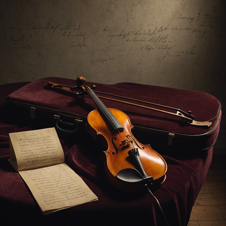 An intimate musical exploration focusing on the deep emotions carried through a sentimental violin solo, portraying the personal transformation from sorrow to acceptance.