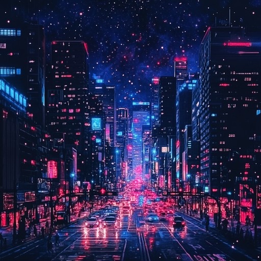 A lively jpop track that blends playful synth melodies with the energetic vibe of a neon lit tokyo nightscape, evoking dreams beneath a starry sky.