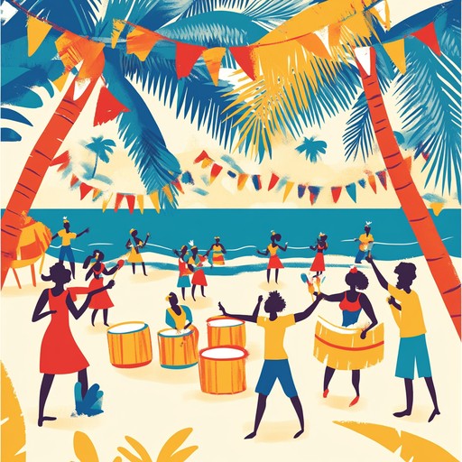 An energetic instrumental calypso composition that captures the vibrant spirit of the caribbean islands, featuring lively steel drum melodies, rhythmic percussion, and upbeat tempos that evoke images of sunny beaches and joyful festivities.