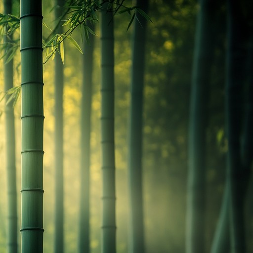 Immerse yourself in a serene landscape where the gentle whispers of bamboo leaves blend with ambient sounds. The track features delicate strings and subtle electronic beats, creating a tranquil atmosphere inspired by eastern musical traditions. Perfect for meditation, relaxation, and peaceful contemplation.