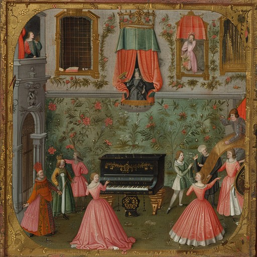 An upbeat and whimsical baroque piece, centered around the harpsichord's bright tones. The playful melody dances intricately through an engaging rhythmic structure, evoking the lively atmosphere of an 18th century court. Perfect for evoking a sense of elegance and cheerful sophistication.