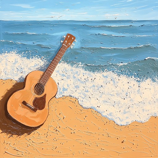 Imagine a sunlit beach where golden sands meet gentle waves as carefree melodies lift spirits. The guitar's rhythmic strumming pairs with vibrant percussion, creating a lively atmosphere. This track encapsulates pure joy and the charm of a tropical getaway, perfect for evoking vacation vibes