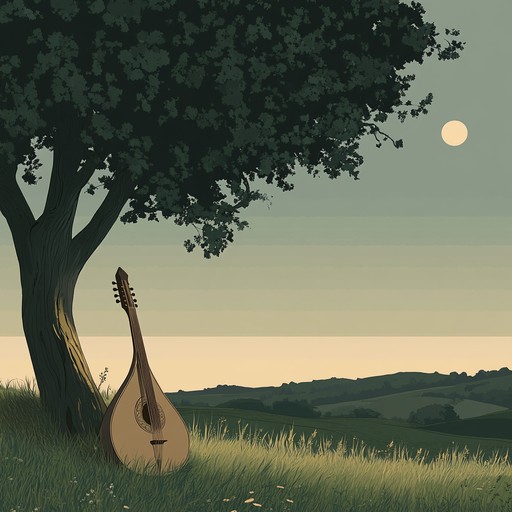 A calming instrumental featuring gentle lute playing inspired by troubadour traditions, evoking images of quiet villages at dusk.