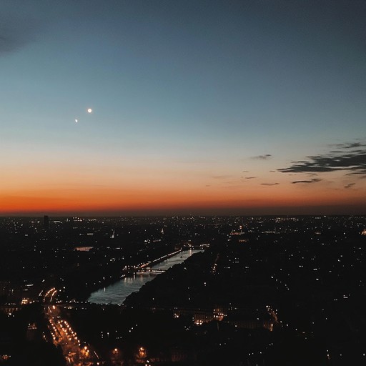 An evocative track that marries ambient soundscapes with the quiet bustle of a paris evening. The piece conveys the intimacy and allure of parisian nights through delicate musical narratives, capturing the essence of city lights reflected on the river seine and the distant hum of late night cafes.