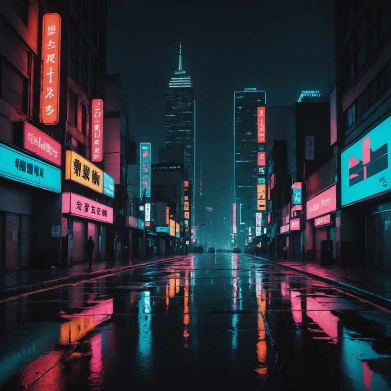 Picture a cityscape at night under a constant drizzle; the sound echoes the feeling of desolation and anticipation in a world that’s a blend of the past and a high tech future. This track captures the essence of walking alone on rain slick streets with only the faint glow of neon lights for company. It’s a suspense packed track that uses sharp electronic elements to evoke feelings of mystery and cautious excitement.