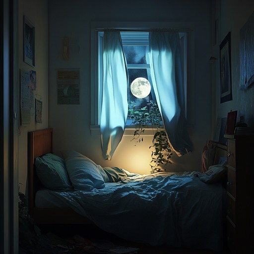 An instrumental piece that portrays the tension and unease of a sleepless night. Utilizing minimalist synths and whispering tones, it builds an atmospheric tension that captures the listener’s feeling of confinement and introspection.