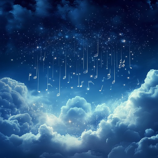 An instrumental lullaby blending calming harp tones with uplifting, exhilarating melodies, creating a celestial atmosphere perfect for peaceful sleep