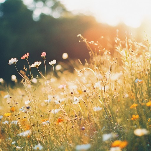 Imagine walking through a sun soaked meadow, with a gentle breeze rustling the wildflowers and the soft scent of nature filling the air. The melody is bright, characterized by playful acoustic guitar plucks and gentle rhythmic patterns. Each note dances effortlessly, inviting listeners to feel at ease and enjoy the moment's simple joys.