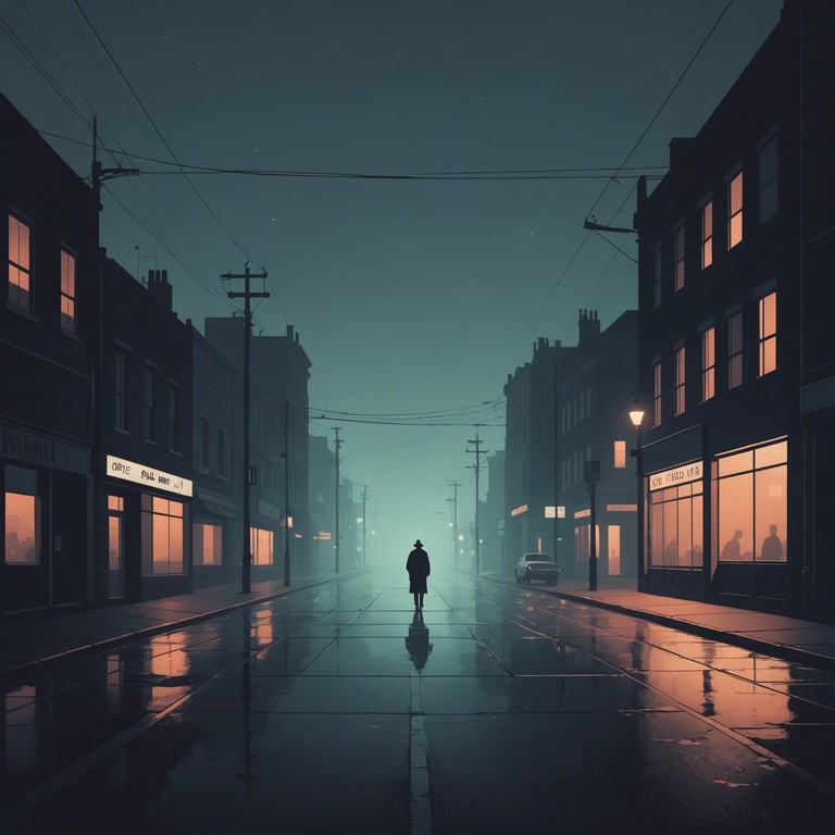 The track begins with a soft, eerie ring of the electric piano, setting a somber mood. Gradually, a deep bass kicks in, complementing the shadowy and suspenseful atmosphere. Heavy, slow beats mimic the feel of someone cautiously treading through a dark alley, with layers of synth adding a sense of danger and mystery. An occasional distant siren sound enhances the urban nightmare vibes, making this perfect for a dark, introspective journey into rap's more serious themes.