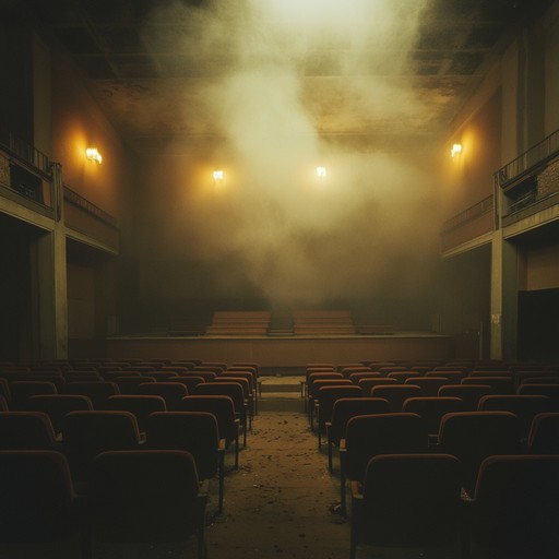 An eerie instrumental piece evoking the unsettling ambiance of an abandoned opera house. A solo violin glides through the eerie silence, painting atmospheres of ghostly shadows and lingering spirits. The composition blends theatrical crescendos with dark ambient tones, heightening the sense of mystery and suspense.