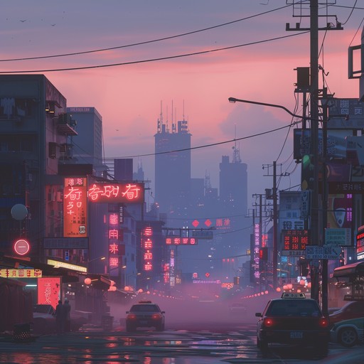 A serene musical escape into a futuristic digital realm where tranquil melodies blend seamlessly with ambient electronic sounds, creating a peaceful and immersive experience. Ideal for relaxation and meditation in a cyberpunk setting.