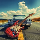 upbeat blues rock instrumental capturing spirit of carefree adventure.