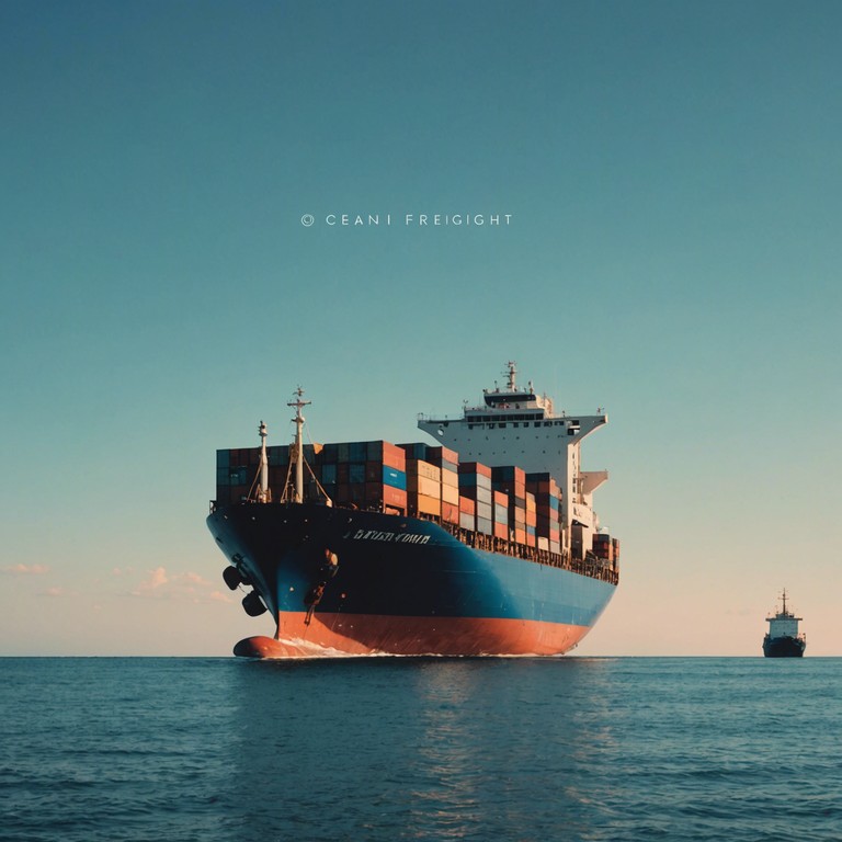 A huge cargo ship loaded with colorful shipping containers battles through a violent storm, waves crashing against its hull as it slowly but steadily pushes forward through the rough seas on its long journey to deliver goods to a distant port.