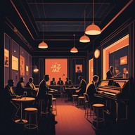 intimate saxophone solo, sultry jazz ambiance
